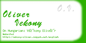 oliver vekony business card